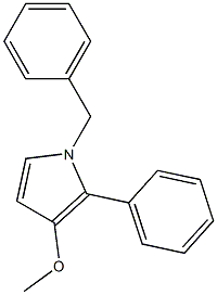 1-ベンジル-2-フェニル-3-(メチルオキシ)-1H-ピロール 化学構造式