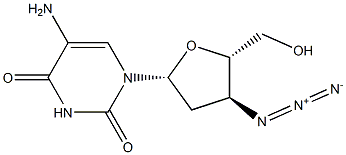 5-Amino-3'-azido-2',3'-dideoxyuridine Structure