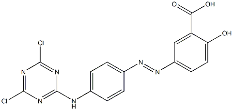 5-[p-(4,6-Dichloro-1,3,5-triazin-2-ylamino)phenylazo]-2-hydroxybenzoic acid Struktur