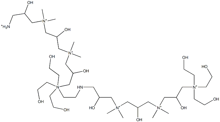 2,6,10,17,21,25-Hexahydroxy-N,N,N,N',N',N'-hexakis(2-hydroxyethyl)-4,4,8,8,19,19,23,23-octamethyl-12,15-diaza-4,8,19,23-tetraazoniahexacosane-1,26-diaminium|