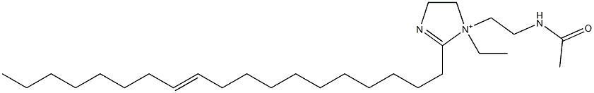1-[2-(Acetylamino)ethyl]-1-ethyl-2-(11-nonadecenyl)-2-imidazoline-1-ium 结构式