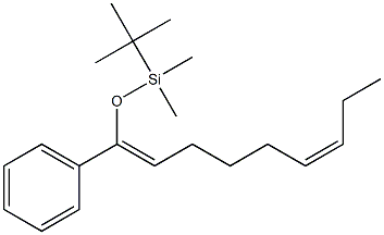 (1Z,6Z)-1-(tert-Butyldimethylsilyloxy)-1-phenyl-1,6-nonadiene Struktur