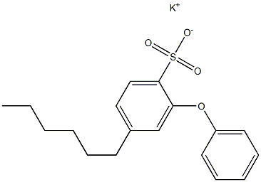 4-Hexyl-2-phenoxybenzenesulfonic acid potassium salt 结构式
