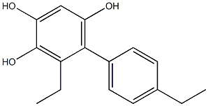 6-Ethyl-5-(4-ethylphenyl)benzene-1,2,4-triol Struktur