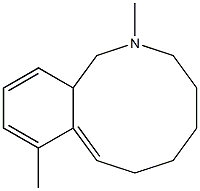 (8E)-2-Methyl-9-methyl-1,2,3,4,5,6,7,12a-octahydro-2-benzazecine Structure