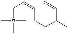 (Z)-2-Methyl-7-(trimethylsilyl)-5-heptenal Struktur