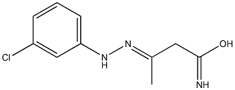 3-[2-(m-Chlorophenyl)hydrazono]butanimidic acid Struktur
