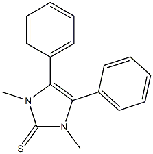 4,5-ジフェニル-1,3-ジメチル-4-イミダゾリン-2-チオン 化学構造式