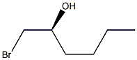 [S,(-)]-1-ブロモ-2-ヘキサノール 化学構造式