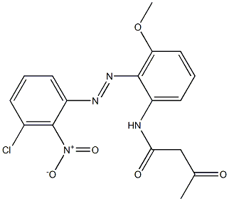 2-Acetyl-2'-(3-chloro-2-nitrophenylazo)-3'-methoxyacetanilide Struktur