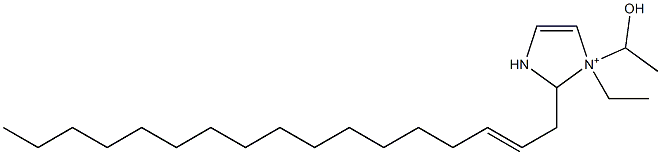 1-Ethyl-2-(2-heptadecenyl)-1-(1-hydroxyethyl)-4-imidazoline-1-ium Struktur