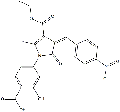 1-[3-Hydroxy-4-(hydroxycarbonyl)phenyl]-2-methyl-5-oxo-4-[4-nitrobenzylidene]-4,5-dihydro-1H-pyrrole-3-carboxylic acid ethyl ester