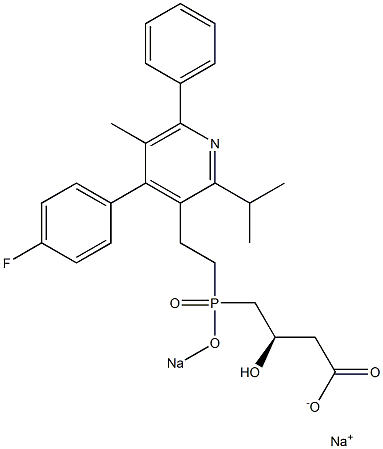(3R)-4-[[2-[4-(4-Fluorophenyl)-2-isopropyl-5-methyl-6-phenyl-3-pyridinyl]ethyl]sodiooxyphosphinyl]-3-hydroxybutyric acid sodium salt