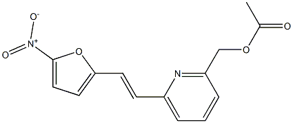 Acetic acid [6-[2-(5-nitro-2-furyl)ethenyl]-2-pyridyl]methyl ester Structure