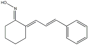 (1E)-2-(3-フェニル-2-プロペニリデン)シクロヘキサノンオキシム 化学構造式