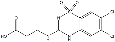 3-[(2-Carboxyethyl)amino]-6,7-dichloro-4H-1,2,4-benzothiadiazine 1,1-dioxide