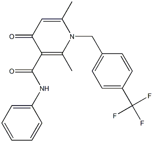 1-(4-Trifluoromethylbenzyl)-1,4-dihydro-2,6-dimethyl-N-phenyl-4-oxopyridine-3-carboxamide Structure