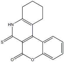 7,8,9,10,11,12-Hexahydro-7-thioxo-6H-[1]benzopyrano[3,4-c]quinolin-6-one 结构式