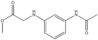m-(Acetylamino)anilinoacetic acid methyl ester Struktur