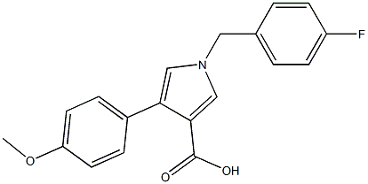 1-(4-Fluorobenzyl)-4-(4-methoxyphenyl)-1H-pyrrole-3-carboxylic acid 结构式