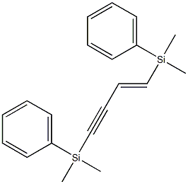 [(E)-1-ブテン-3-イン-1,4-ジイル]ビス(ジメチルフェニルシラン) 化学構造式