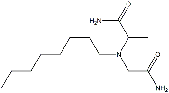 [(1-カルバモイルエチル)オクチルアミノ]アセトアミド 化学構造式
