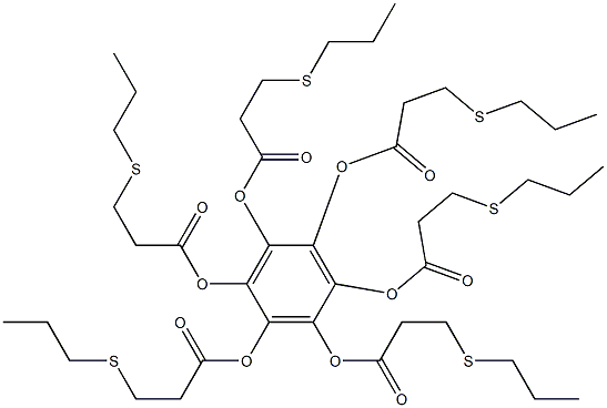 Benzenehexol hexakis[3-(propylthio)propanoate] Struktur