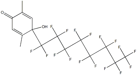 4-(Heptadecafluorooctyl)-4-hydroxy-2,5-dimethyl-2,5-cyclohexadien-1-one Structure