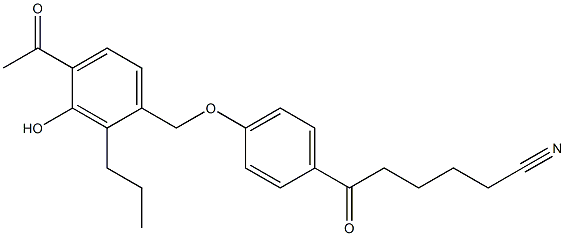 6-[4-(4-Acetyl-3-hydroxy-2-propylbenzyloxy)phenyl]-6-oxohexanenitrile Structure