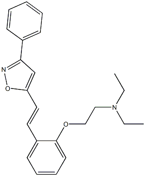  3-Phenyl-5-[2-[2-(2-diethylaminoethoxy)phenyl]ethenyl]isoxazole