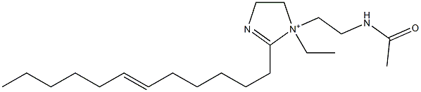 1-[2-(アセチルアミノ)エチル]-2-(6-ドデセニル)-1-エチル-2-イミダゾリン-1-イウム 化学構造式