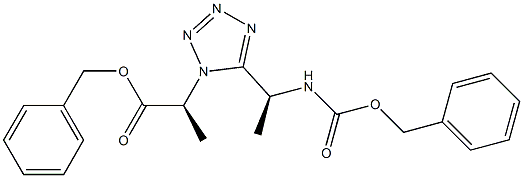 5-[(S)-1-Benzyloxycarbonylaminoethyl]-1-[(S)-1-benzyloxycarbonylethyl]-1H-tetrazole Struktur