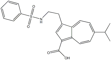 6-Isopropyl-3-[2-(phenylsulfonylamino)ethyl]azulene-1-carboxylic acid Struktur