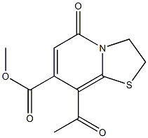 8-Acetyl-2,3-dihydro-5-oxo-5H-thiazolo[3,2-a]pyridine-7-carboxylic acid methyl ester 结构式