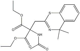2-Acetylamino-2-[(4,4-dimethyl-4H-1,3-benzothiazin-2-yl)methyl]malonic acid diethyl ester