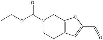 4,5,6,7-Tetrahydro-2-formylfuro[2,3-c]pyridine-6-carboxylic acid ethyl ester Struktur
