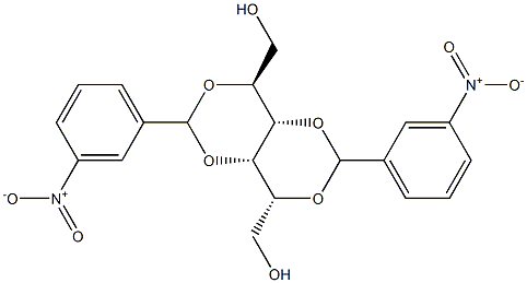 2-O,4-O:3-O,5-O-Bis(3-nitrobenzylidene)-L-glucitol 结构式
