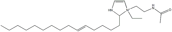 1-[2-(Acetylamino)ethyl]-1-ethyl-2-(5-pentadecenyl)-4-imidazoline-1-ium Structure