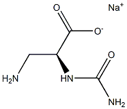 [S,(+)]-3-Amino-2-ureidopropionic acid sodium salt Structure