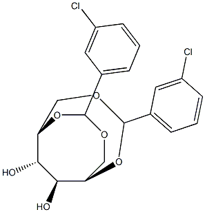1-O,5-O:2-O,6-O-Bis(3-chlorobenzylidene)-D-glucitol Structure