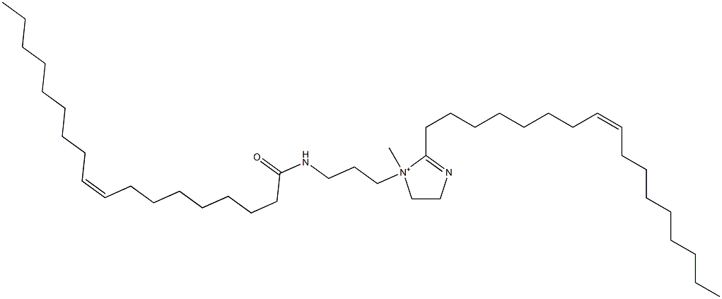 2-[(Z)-8-Heptadecenyl]-4,5-dihydro-1-methyl-1-[3-[[(Z)-1-oxo-9-octadecenyl]amino]propyl]-1-imidazolium Structure
