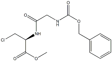 [S,(+)]-3-Chloro-2-[[N-(benzyloxycarbonyl)glycyl]amino]propionic acid methyl ester Struktur