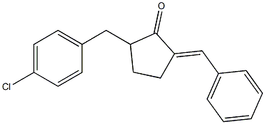 2-[(E)-Benzylidene]-5-(4-chlorobenzyl)cyclopentane-1-one Struktur