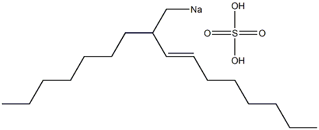 Sulfuric acid 2-heptyl-3-decenyl=sodium ester salt Structure