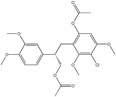 [S,(+)]-3-(3-Chloro-6-acetyloxy-2,4-dimethoxyphenyl)-2-(3,4-dimethoxyphenyl)-1-propanol acetate|