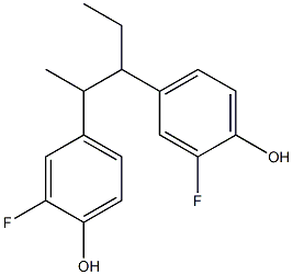 4,4'-[(1R,2S)-1-Ethyl-2-methylethylene]bis(2-fluorophenol) Struktur