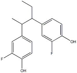 4,4'-[(1R,2S)-1-Ethyl-2-methylethylene]bis(2-fluorophenol) Structure
