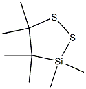ヘキサメチル-1,2-ジチア-3-シラシクロペンタン 化学構造式