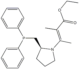 (E)-2-Methyl-3-[(2S)-2-[(diphenylphosphino)methyl]pyrrolidin-1-yl]-2-butenoic acid ethyl ester
