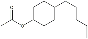 Acetic acid 4-pentylcyclohexyl ester Structure